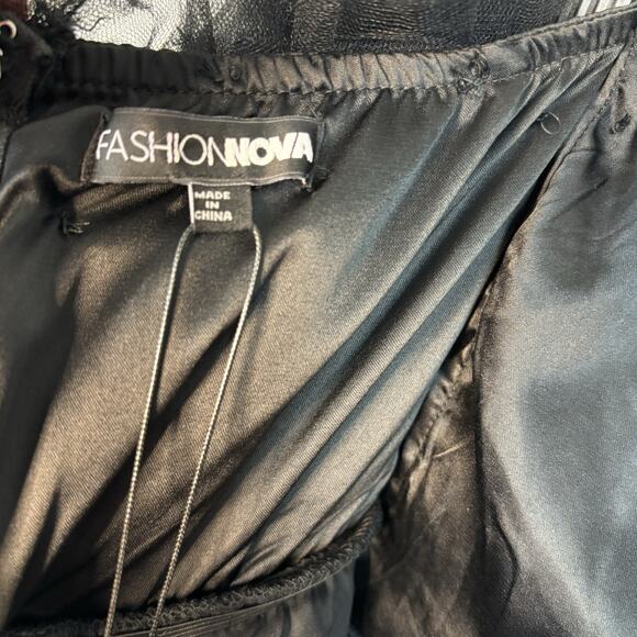 NWT Fashion Nova Exclusive After Party Tulle Maxi Dress Black Whimsigoth Size 1X - Picture 5 of 7